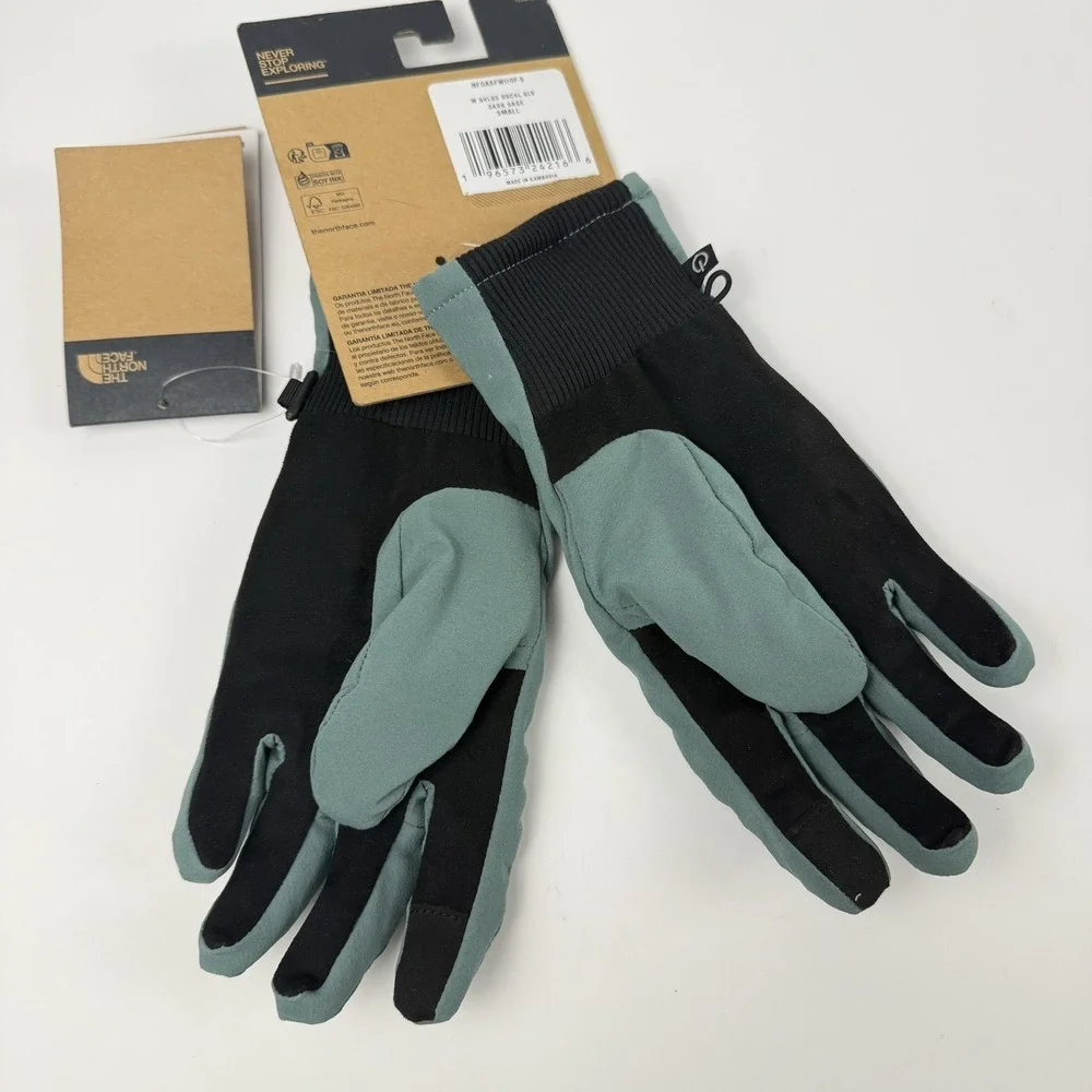 The North Face Gloves Womens Size Small Green Shelbe Raschel Etip Insulated Hike